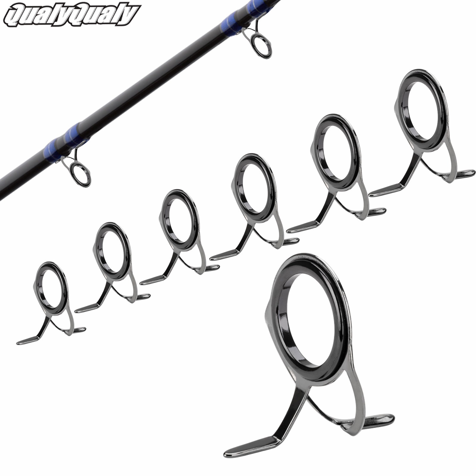 Fishing Rod Guide Replacement - 7 Cái/lốc Số 8-#30 Mồi Câu