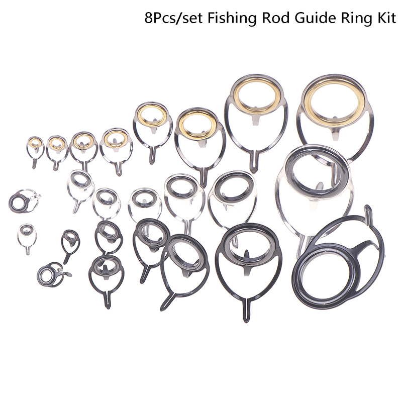 8Pcs Fishing Tackle Stainless  - đánh giá và giá Fishing Rod Guide Replacement