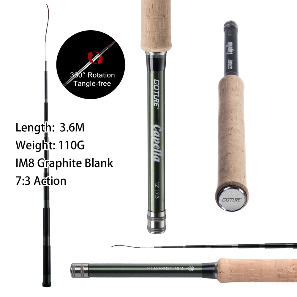 Goture Tenkara Quai Xẻ Combo 3 - đánh giá và giá Fishing Rod Combo
