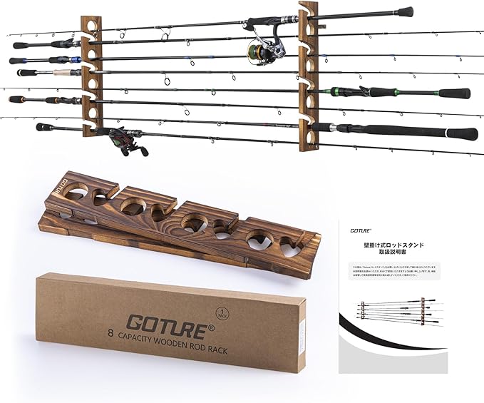 Goture Wood Fishing Rod Holder - đánh giá và giá Fishing Rod Rack