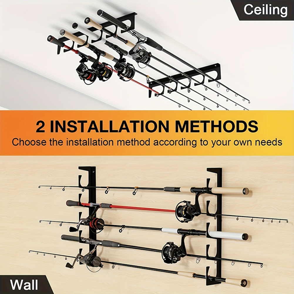 B48B-Wall/Ceiling Mount Fishin - đánh giá và giá Fishing Rod Rack