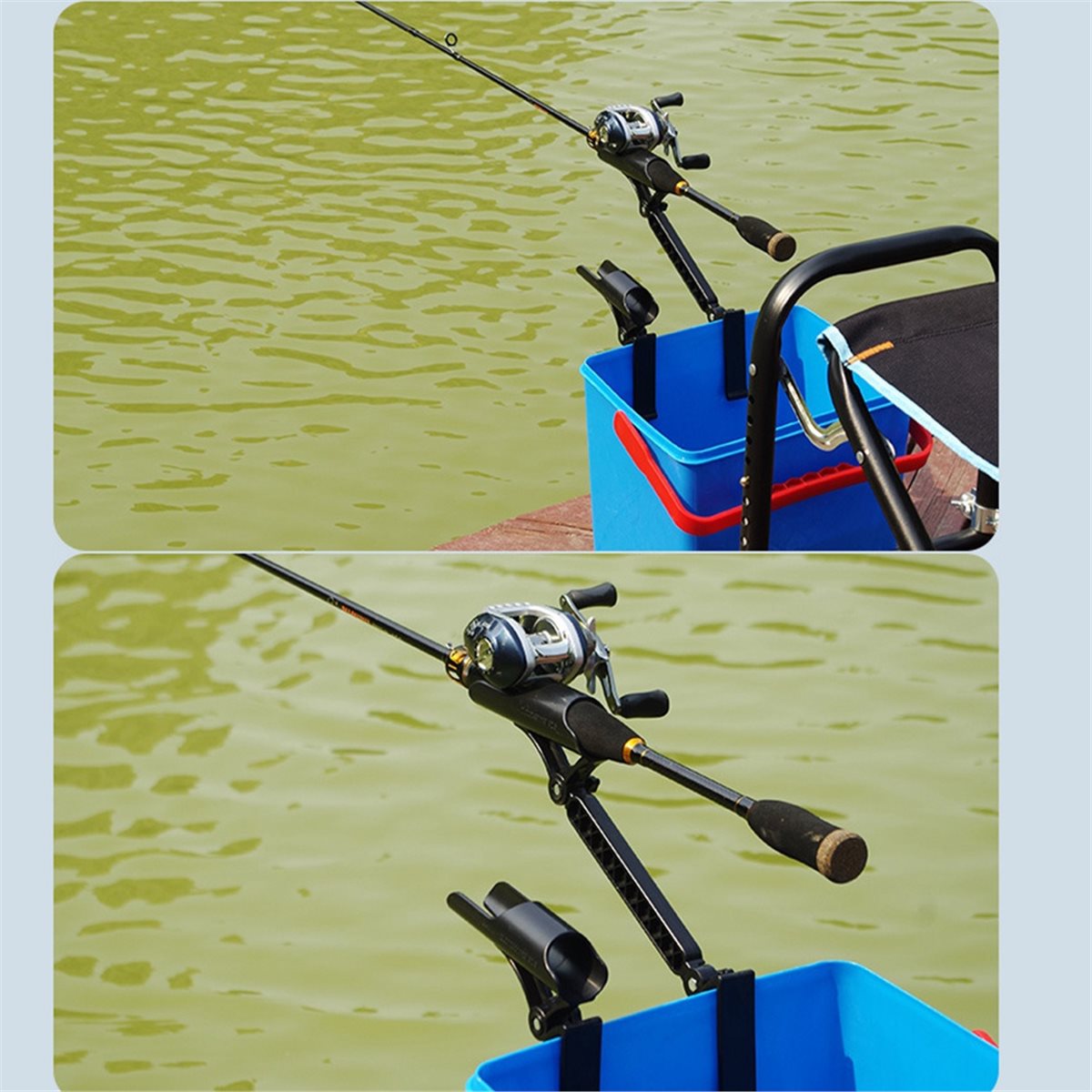 POPULAR-2pcs Adjustable Bucket - đánh giá và giá Fishing Rod Ice