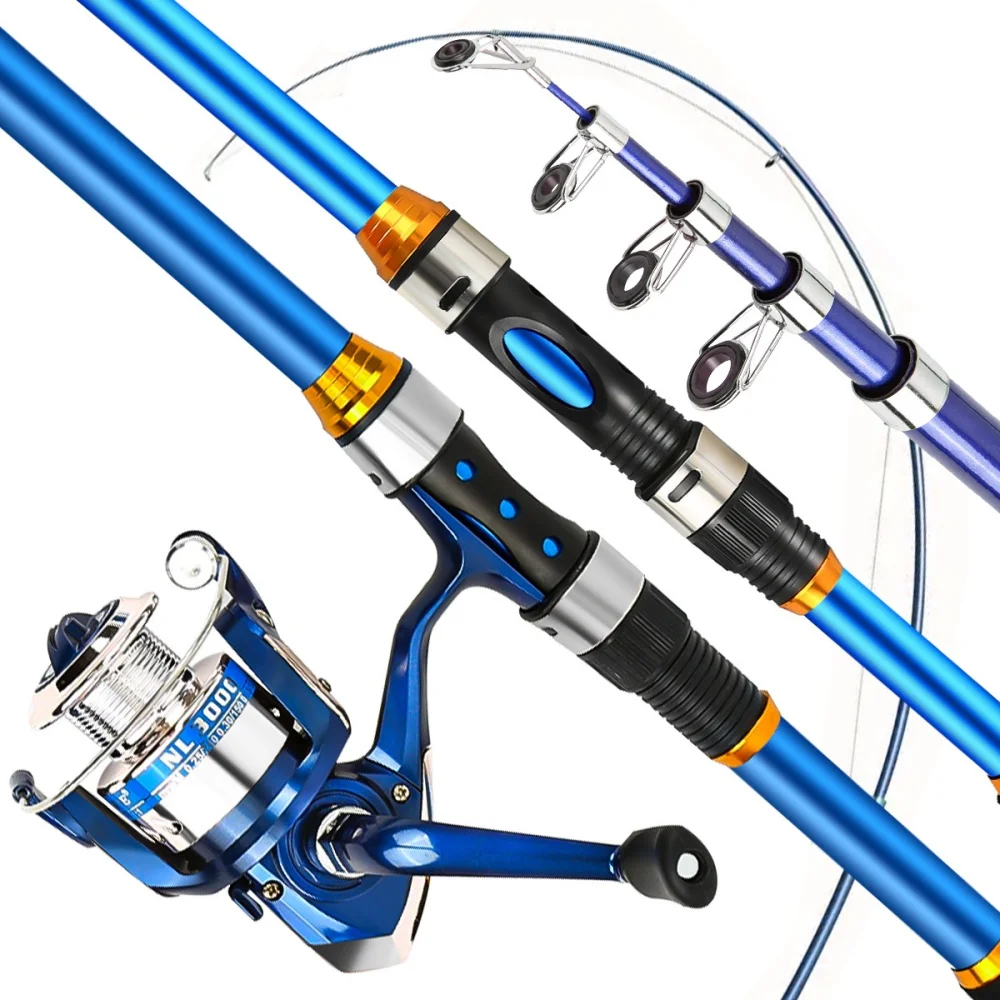 2.1-3.6M Telescopic Glass Fibe - đánh giá và giá Fishing Rod Combo