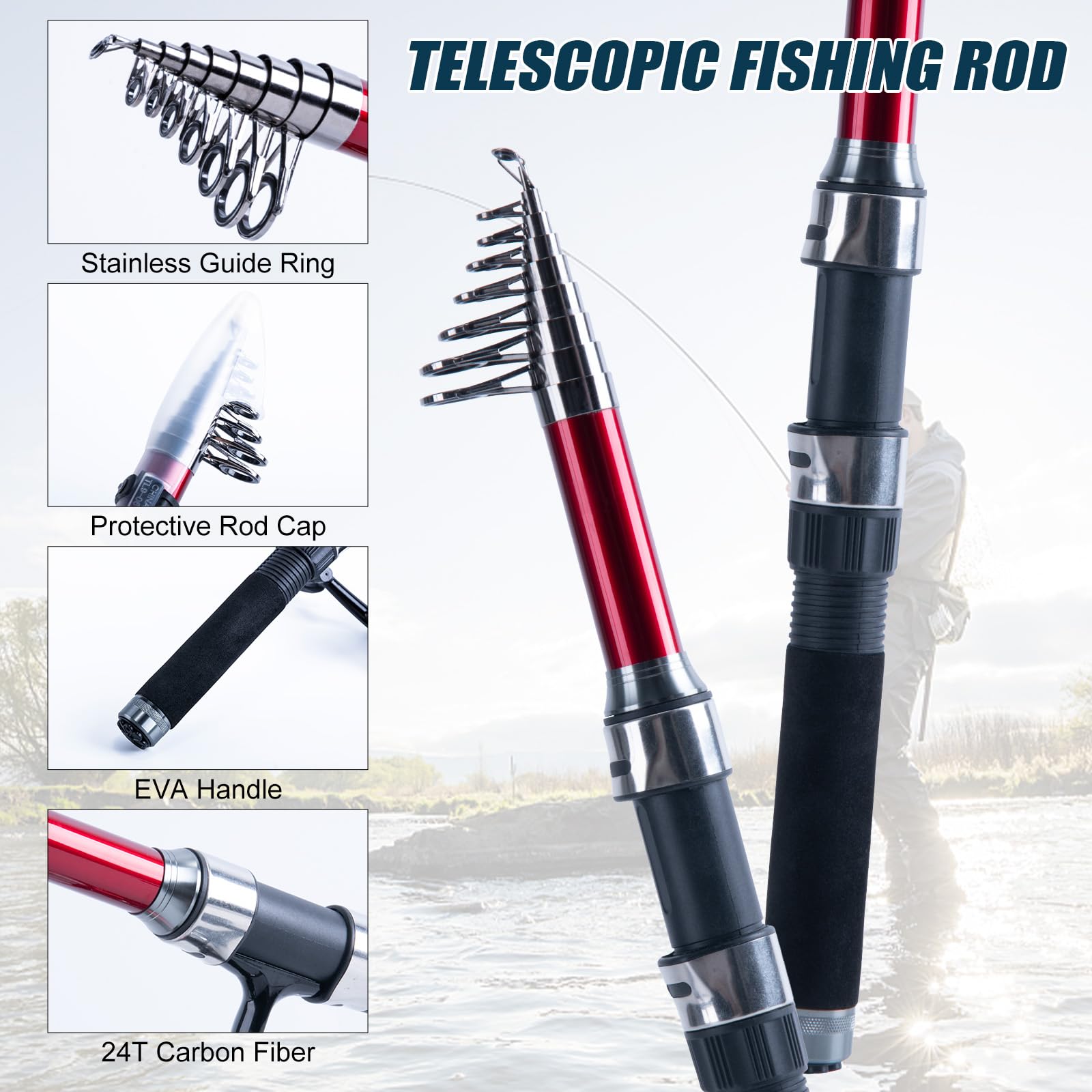 Goture 2Pcs Fishing Rod and 2P - đánh giá và giá Fishing Rod Combo